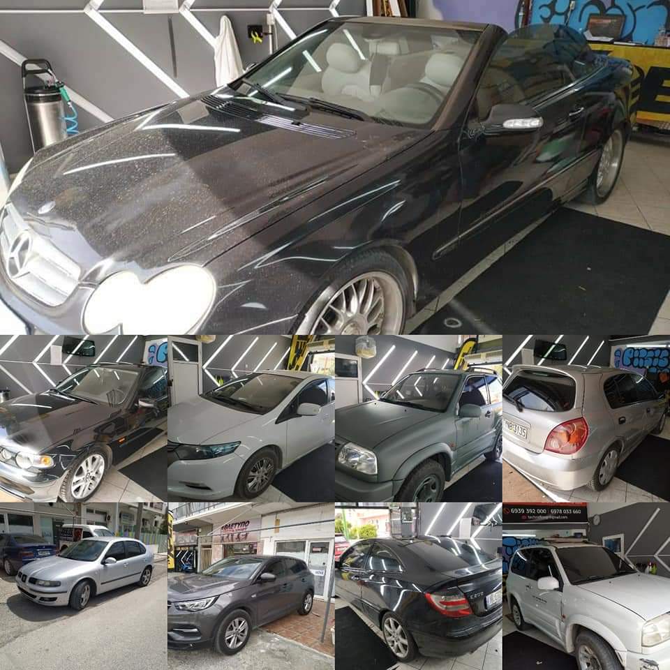 Λεπτομέρεια από φιμέ τζάμι